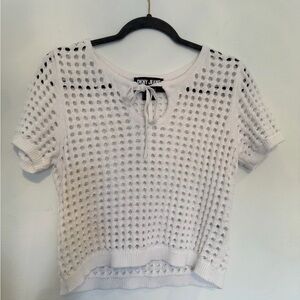 DKNY Jeans White Knit Women's Top - M